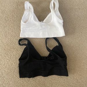 Miracle Bamboo Bra Set of Two Black and White Size Large L